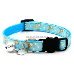 Wholesale Customized Multicolor New Adjustable Nylon Custom Cat Dog Collars With Bell - Product Image 3