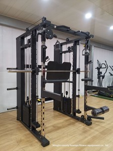 Machine Smith avec système de croisement de câbles, équipement d'entraînement multifonctionnel, rack de musculation robuste, cadre d'entraînement combiné pour fitness - Product Image 6