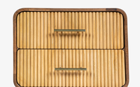 Table de chevet pliable en bois de luxe artisanale, multifonctionnelle avec rangement, idéale pour les entrées d'appartements élégants et les chambres à coucher