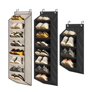 Wholesale Over the Door Shoe Organizer for Closet with Large Deep Pockets <b>Narrow</b> Shoe Rack for Door Hanging Boots <b>Storage</b> - Product Image 1