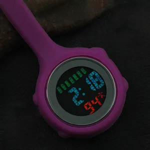 Jam Tangan Fob Bros Medis Logo Khusus Dokter dan Hadiah Grosir Warna-warni Jelly Menyala Dalam Gelap Silikon Jam Tangan Perawat Digital