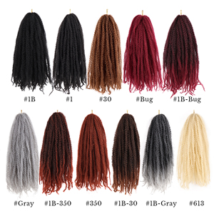 Rộng lớn Bán buôn giá rẻ tổng hợp afro Twist kinky Ombre Marley hộp bện tổng hợp Marley Braid tóc - Product Image 6