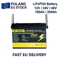Batterie LiFePO4 en stock en Pologne (UE) 12V 100Ah 200Ah 24V 48V avec BMS intelligent pour camping-car et stockage solaire