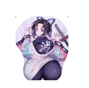 Tapis de souris 3D en silicone mixte, 21 style d'usine, Nezuko Luffy, <span class=keywords><strong>Hisoka</strong></span>, main, poignet, relax, impression personnalisée - Product Image 1