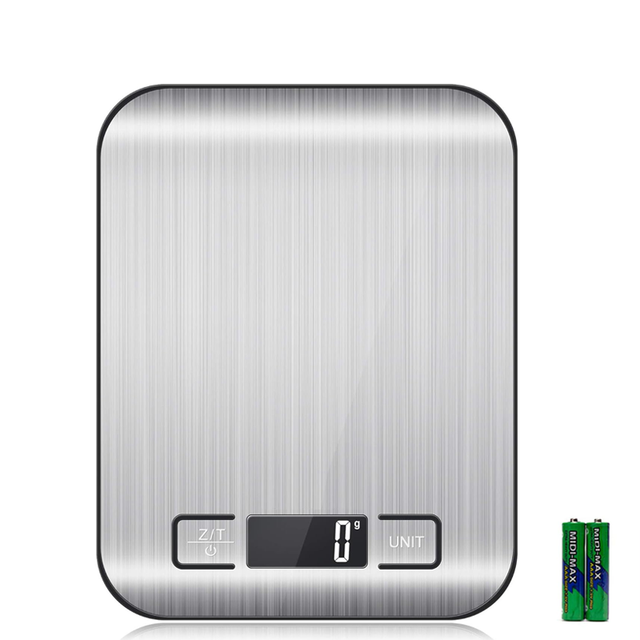 LCD Display Stainless Steel Electronic Food Scale Cooking Weight Measuring Balance Weighing Scale 10kg Digital Kitchen Scale