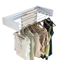 Séchoir à linge épaissi rétractable et pliable mural, séchoir à serviettes, porte-vêtements pliable pour usage domestique intérieur