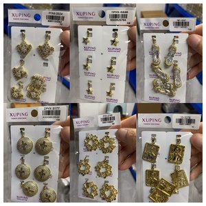<span class=keywords><strong>Collana</strong></span> con Ciondolo alla Moda XUPING per Donna e Uomo, Placcata in Oro 14K con Charms a Forma di <span class=keywords><strong>Gufo</strong></span>, Stella, Luna, Cuore, Mano di Hamsa e Zirconi - Product Image 3