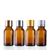 Botol Kaca Minyak Esensial Amber dengan Pipet 5ml 10ml 15ml 20ml 30ml 50ml 100ml, Tutup Anti Curang dan Pengurang Aliran
