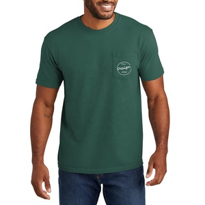 Camiseta de Hombre de Algodón de 180 g/m² con Bolsillo en el Pecho, Diseño de Logotipo Personalizado de Fábrica Profesional de Alta Calidad al por Mayor - Product Image 3