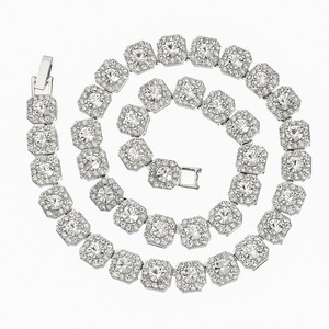 Round Rock Sugar Necklace, Double-layer Light Luxury Cuban Chain, Personalized Necklace Dancing and Wearing Accessories - Product Image 5