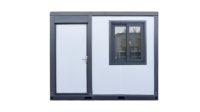 Unité de bureau mobile préfabriquée de 10 pieds avec bureau, chaises, armoire, fenêtres, design moderne, pour entrepôt, supermarché ou usage résidentiel