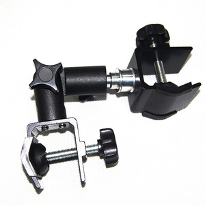 Abrazadera de paraguas doble en U tipo C de metal giratoria para cubierta de lluvia, clip para equipo de fotografía para iluminación fotográfica - Product Image 4