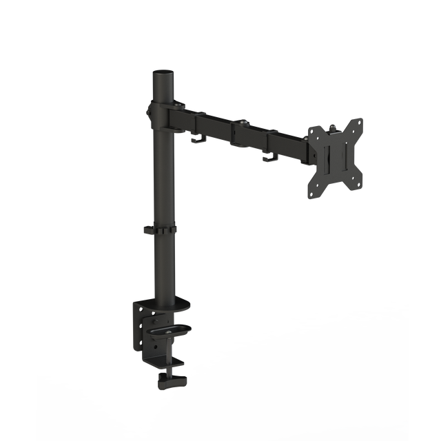 Adjustable Computer Single Monitor Arm Stand with 90 Tilt Alloy Steel VESA 75/100mm New for 14"-27" Screens