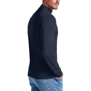 Custom <b>Mens</b> Mock <b>Turtleneck</b> Long Sleeve Thermal Base Layer <b>Top</b> Slim Fit Breathable Polyester Undershirt - Product Image 2