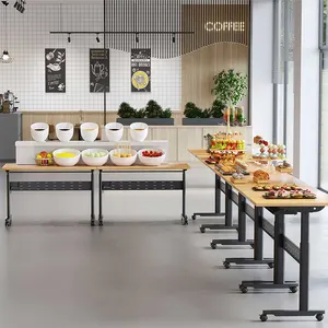 Mesa de chá de madeira com altura ajustável, mesa elevatória manual marrom personalizada para computador e escritório, mesa de café com manivela