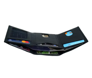 Premium Black Genuine Leather <b>Card</b> <b>Wallet</b> for Men Travel Purse Slim Bifold <b>Card</b> <b>Holder</b> Stylish Everyday <b>Wallet</b> - Product Image 2
