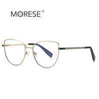 MORESE 3060 Transparent Animal Motif Style Lunettes Cadres Mode Métal Bleu Lumière Filtre Lunettes Bonbons Couleurs pour Ordinateur