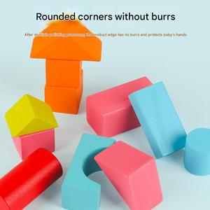 All'ingrosso blocchi di costruzione in legno per bambini proiezione colorata che padroneggia il concetto di gioco di allenamento della geometria di proiezione - Product Image 4