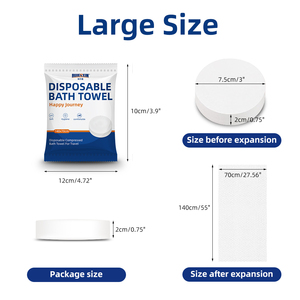 80gsm dày nén không dệt khăn tắm nhanh khô dùng một lần nhỏ gọn khăn Viscose cho du lịch nhà - Product Image 2
