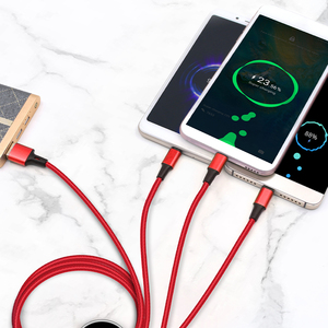Câble USB 3 en 1 avec logo lumineux LED, câble micro USB pour téléphone portable, fabrication en usine à bas prix, 2025. - Product Image 3
