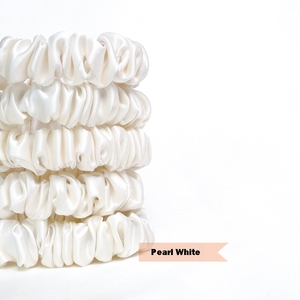 Nuovo Design Elastici per Capelli in Seta Personalizzati con Confezione Regalo Ecologica, Scrunchies Sottili in Seta di Gelso con Etichetta Privata - Product Image 4