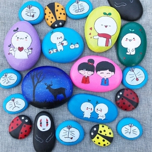 Hete Verkoop Kleurrijke Grote Platte Schilderij Rotsen Natuurlijke Rivier Rots Decoratieve Kiezelstenen Met Ontwerpen - Product Image 6