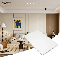 Panel Dinding PVC Marmer Mewah Modern untuk Ruang Tamu Tahan Air Ramah Lingkungan Tahan Api Dekoratif 3D untuk Villa dan Kamar Mandi