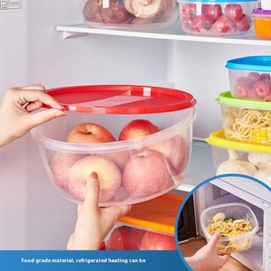 레인보우 7PC 플라스틱 신선한 유지 주방 주최자 냉장고 식품 저장 용기 야채 및 과일 상자 세트 - Product Image 4