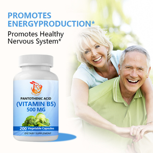 Capsules d'acide pantothénique (vitamine B5) à marque privée OEM pour favoriser la production d'énergie – Complément de vitamine B5 en capsules - Product Image 5
