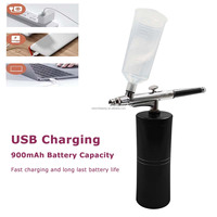 Mini aérographe portable puissant rechargeable écologique pour la peinture d'art des ongles, compresseur d'air, kit d'aérographe, pistolet de pulvérisation d'humidité pour une utilisation en DIY