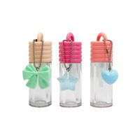Tube de brillant à lèvres rose en ABS mignon avec bouchon à vis, tube cosmétique vide en plastique OEM/ODM en gros