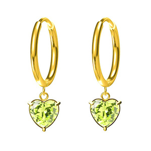 Aros de Acero Inoxidable con Baño de Oro, Diseño de <span class=keywords><strong>Amor</strong></span>, con Circonitas de Lujo, Estilo Vintage, Unisex, Regalo Certificado de Alta Calidad para el <span class=keywords><strong>Verano</strong></span> - Product Image 5