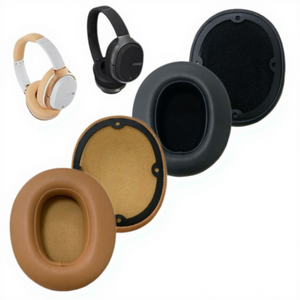 Ear <b>Pads</b> For Edifier W830BT W860NB Headphones Black And Brown Replacement Protein Leather Ear <b>Cushions</b> With Noise Isolation - Product Image 3
