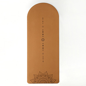 Tapis <span class=keywords><strong>de</strong></span> yoga en liège semi-ovale <span class=keywords><strong>de</strong></span> style nouveau, caoutchouc naturel, épaisseur 5 mm, poids 2,9 kg, absorption des chocs, isolation acoustique, professionnel - Product Image 5