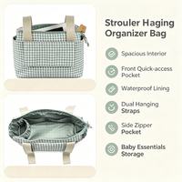 Grand sac de luxe pour poussette de maman et de bébé avec motif de créateur personnalisé en vente en gros sac de marche sac de poussette organisateur sac à couches