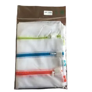 3 pcs/set Laundry Mesh Washing Bag, with different color zipper and different function label