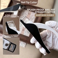 Coupe-ongles en acier inoxydable anti-éclaboussures, ciseaux à bouche plate en U, pince à ongles, outil de manucure