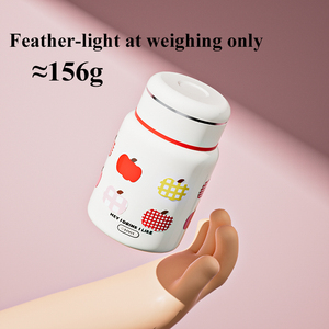 Frascos de vacío de acero inoxidable 316 con dibujos animados para niños, termo de aislamiento de doble pared de 220ml con tapa - Product Image 4