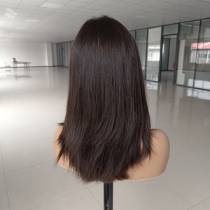 Qingdao Factory <span class=keywords><strong>Natural</strong></span> Black Straight Hair <span class=keywords><strong>Cabello</strong></span> humano ruso Stock Top Lace Peluca judía - Product Image 3