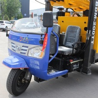 Nouvelle plateforme de forage de puits d'eau à trois roues BDM-200TT, alimentée au diesel, 4T, profondeur de forage maximale 200m, prix compétitif, vente au Sénégal