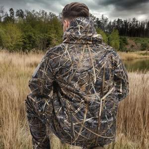 Chaqueta de caza personalizada para hombre, sudadera con capucha de camuflaje, softshell, repelente al agua, a prueba de viento, para actividades al aire libre. - Product Image 3