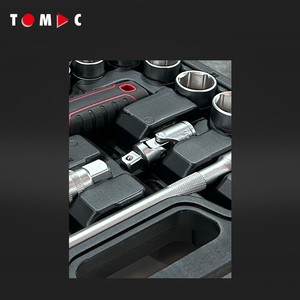 مجموعة أدوات مقبس محرك CrV 25 TOMAC ، مقابض ألوان ثلاثية ، Caja De Herramientas - Product Image 5