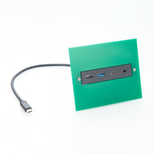 Hub de connexion USB-C à montage sur panneau avec <span class=keywords><strong>HDMI</strong></span>, USB 3.0, USB-C, extension audio - Product Image 2