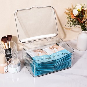 Transparent Makeup Organizer Box With Lid 6-10L <b>Plastic</b> <b>Storage</b> For Cosmetics And Sundries Desktop Vanity <b>Drawer</b> Organizer - Product Image 2