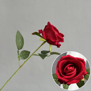 Ramo de Loto Artificial Rojo de Estilo Nórdico Moderno, Realista, Resistente al Agua y a la Decoloración, Decoración para Sala de Estar, Día de San Valentín - Product Image 5