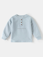 D3449 Sudadera y Gorra de Manga Larga para Bebés Niños, Estampada, con Forro Grueso, 100% Poliéster, Otoño/Invierno