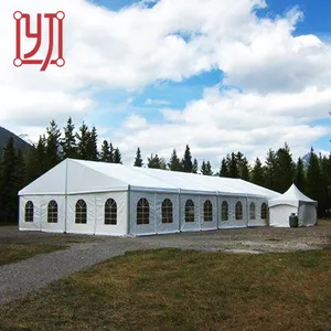خيمة من الألومنيوم ذات إطار كبيرة من البلاستيك متعدد الفينيل 10x15 و 15x20 مناسبة لحفلات الزفاف والأعراس