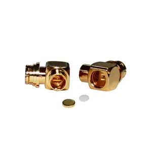 Conector de ángulo recto de conector hembra SMP de alta frecuencia coaxial Rf para conector SMP de cable RG405