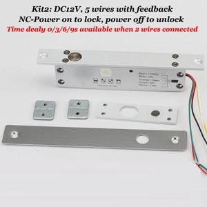 Điện deadbolt và Latch DC12V điện khóa cửa Lỗ mộng Bolt khóa điện tấn công khóa không có hoặc NC tín hiệu đầu ra - Product Image 5