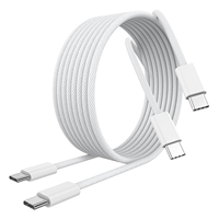 Kabel USB-C PD100W (5A) Bahan Anyaman yang Diperkuat 1.8m untuk Mengisi Daya MacBook